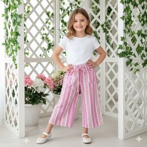 Pink Striped Kids Bottoms